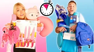 J'ACHÈTE TOUT ROSE vs IL ACHÈTE TOUT BLEU - 10 Minutes Challenge ! | Sophie Fantasy