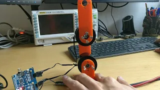 2DOF brushless motors robot arm inverse kinematics test