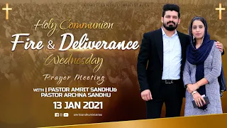 13-01-2021 HOLY COMMUNION | FIRE & DELIVERANCE WEDNESDAY PRAYER SERVICE LIVE STREAM