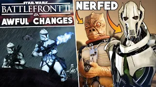Battlefront 2 has made 10 AWFUL changes I HATE - Grievous & Bossk Nerf, Hero Blasters Broken + More!