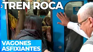 ASÍ SE VIAJA EN EL TREN ROCA: gente descompuesta y vagones asfixiantes