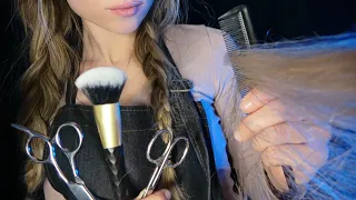 ASMR 3h of Hair Treatments for Sleep (Inaudible Whispering, Haircut, Hair Brushing, Barber Shop)