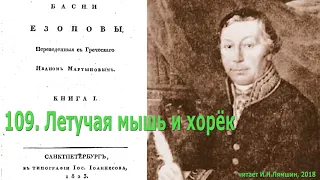 109. Летучая мышь и хорёк. Басни Эзопа в переводе И.Мартынова