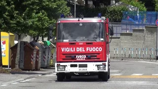 Pubblica Assistenza VOS Gorgonzola + APS Iveco City Eurofire Vigili del Fuoco Brescia in sirena