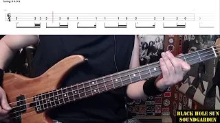 Black Hole Sun by Soundgarden - Bass Cover with Tabs Play-Along