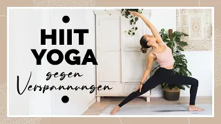 HIIT Yoga Einheit zu Hause | Soforthilfe bei Verspannungen |  Fettverbennung und Dehnung