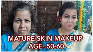 Mature Skin makeup/ Pigmentation Skin Makeup/ Aged Skin Makeup /Step by Step Party Makeup | #makeup