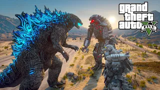 Legendary Godzilla vs Kiryu and Mechagodzilla 2021 Epic Battle - GTA V Mods