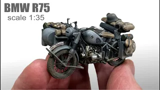 BMW R75 scale 1:35 for my German Invasion Diorama