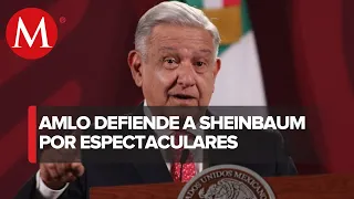 AMLO responde sobre polémica por espectaculares de Claudia Sheinbaum