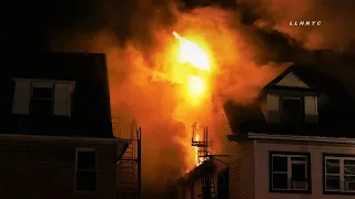 Massive 3-Alarm Double House Fire | Bensonhurst, Brooklyn