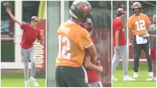 Tom Brady TEACHING HIS SON Jack At Bucs Practice Before Browns 🔥