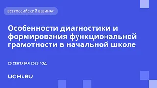 Особенности диагностики и формирования функциональной грамотности в начальной школе