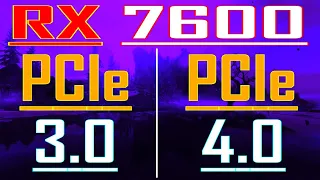 PCIe 3.0 vs PCIe 4.0 || RX 7600 @ 8GB // PC GAMES BENCHMARK TEST ||