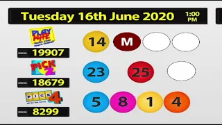 NLCB Online Draws   Tuesday 16th June 2020