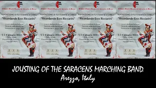 What to visit in Tuscany: Jousting of the Saracens marching band, Arezzo, Italy in June 2023