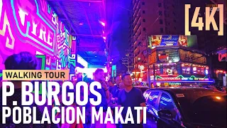 Weekend Nightlife on Burgos St. Poblacion Makati, Red Light District Walk Tour 2023