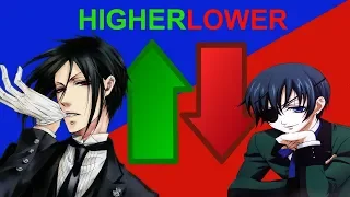 Sebastian vs Ciel - Sebastian and Ciel play Higher Lower Part 1