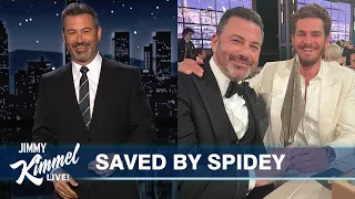 Andrew Garfield Saves Jimmy Kimmel at the Emmys, Trump’s Mysterious Trip & the Justice Dept Says OK!