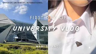First Day of University VLOG| Bangkok University International| new journey’s started..📚