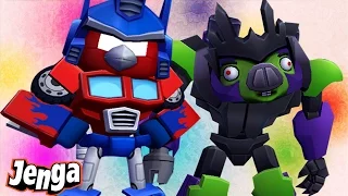 Jenga Angry Birds Transformers:Grimlock Jazz SoundBlaster Galvatron