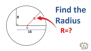 How to Find The Radius Of Circle | Math Olympiad Geometry Problems | Calculate Radius of the Circle
