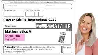 January 2022 Paper 1HR - Edexcel IGCSE Mathematics (4MA1) - Complete Walkthrough