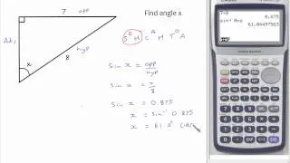 Trigonometry: finding angles in right-angled triangles