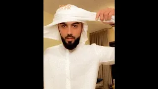 Omar borkan teaching how to shemagh | Basheer Quadri