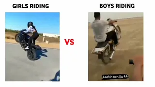 GIRLS RIDING VS BOYS RIDING 😂😂 FUNNY