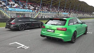 ABT Audi RS4-R Avant B9 vs Audi RS6 Avant C7 with Milltek Exhaust - DRAG RACING!