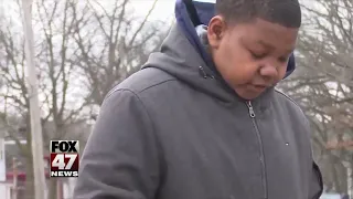 West Michigan boy fixes potholes on his own