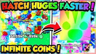 🤯HOW TO GET INFINITE COINS & GET HUGES FASTER in PET SIMULATOR 99!! (Roblox)