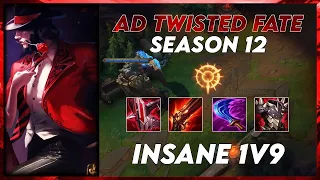 AD TWISTED FATE MID INSANE 1V9 | League of Legends Season 12