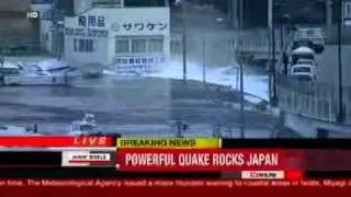Japan 9 0 earthquake and tsunami NHK footage   March 11th 2011