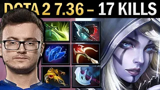 Drow Ranger Gameplay Miracle with 17 Kills and BKB - Dota 7.36