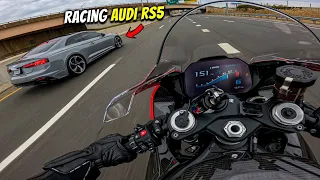 BMW S1000RR GETS GAPPED BY AUDI RS5