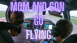 Mom and son go flying together (Van's RV-10)