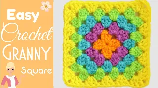 Super Easy Granny Square for Beginners - Changing Colors! 🌈 The Secret Yarnery