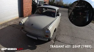 TRABANT 601 1989 2T | 26HP | ACCELERATION & TOP SPEED TEST | 0-60 | 0-100 | 1/4 MILE | DRAGY TIME |