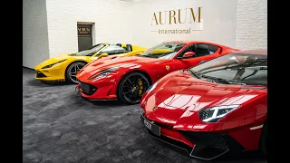 Ferrari 812 Superfast vs. Lamborghini Aventador SV vs. Ferrari F8 Spider by AURUM International