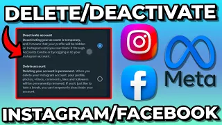 How To Delete/Deactivate Your Meta Accounts (Instagram And Facebook)