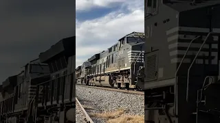 Awesome Union Pacific power on a Norfolk Southern train!