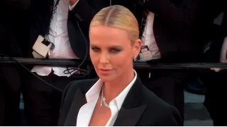 Charlize Theron, Sean Penn, Dylan Penn, & others at The Last Face Cannes Premiere