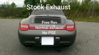 Porsche 997.2 Stock exhaust vs NHP Exhaust Free Rev