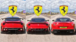 FH5 DRAG RACE - Ferrari 599xx Evo Vs Ferrari 599xx Vs Ferrari 599 GTO