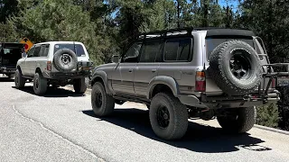 LX450 80 Series Land Cruisers and a Rubicon Jeep do John Bull