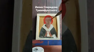 Процесс написания иконы #иконопись #искусство