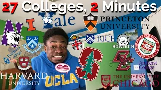 27 Colleges in 2 Minutes: College Decision Reactions 2022 *realistic* (ivies/Stanford/T20/NESCAC)