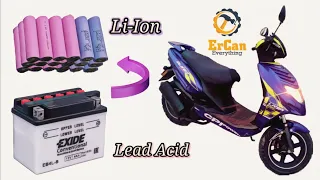 How to make Lithium ion Battery pack for Motorcycle? Forget Lead acid Battery CPI Oliver Sport 50cc³